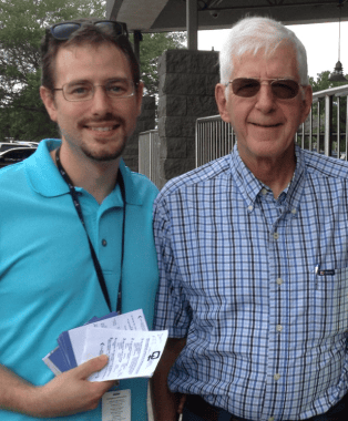 On campus with Jim Green, former president of the JESUS Film
